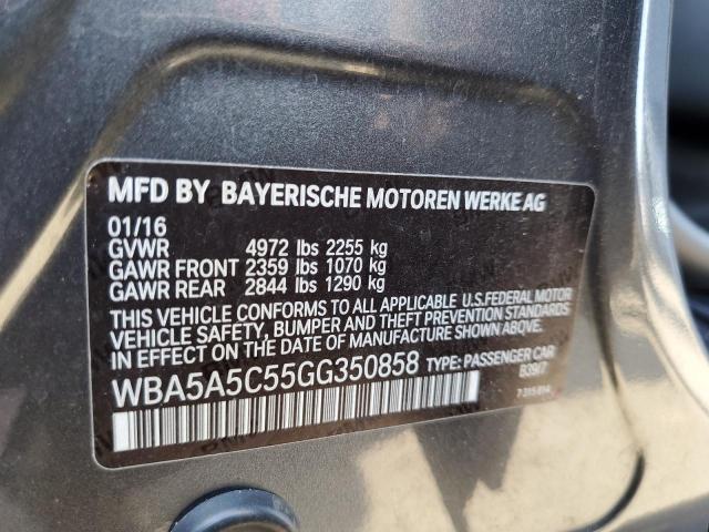 Photo 10 from auction – 2016 BMW 528 I with VIN WBA5A5C55GG350858