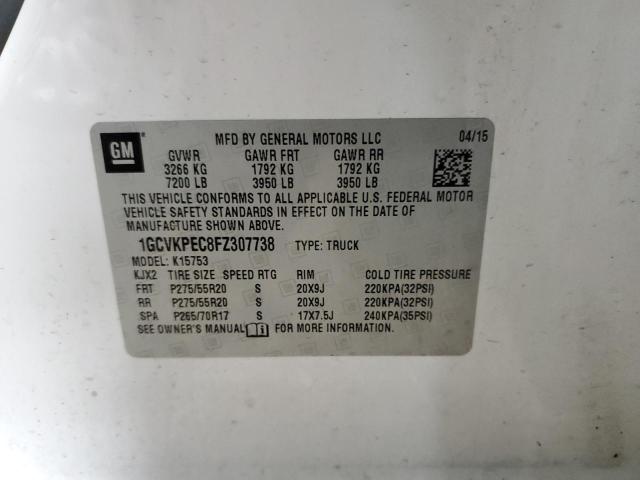 Photo 10 from auction – 2015 CHEVROLET SILVERADO with VIN 1GCVKPEC8FZ307738