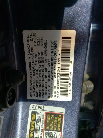 Photo 10 from auction – 2014 HONDA CR-V EXL with VIN 2HKRM4H72EH682149