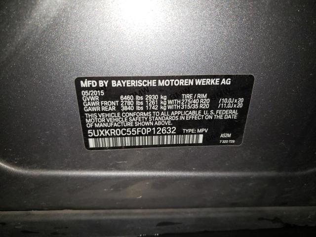 Photo 10 from auction – 2015 BMW X5 XDRIVE3 with VIN 5UXKR0C55F0P12632