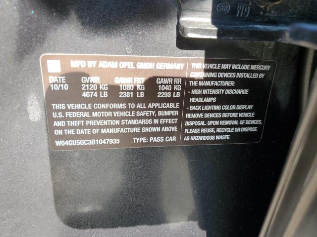 Photo 10 from auction – 2011 BUICK REGAL CXL with VIN W04GU5GC3B1047935