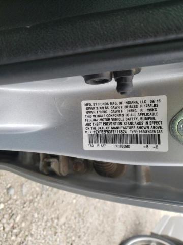 Photo 10 from auction – 2015 HONDA CIVIC LX with VIN 19XFB2F53FE111824