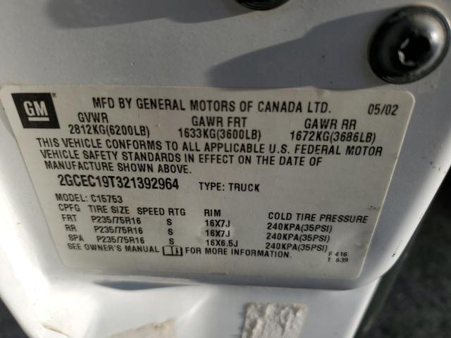 Photo 10 from auction – 2002 CHEVROLET SILVERADO with VIN 2GCEC19T321392964
