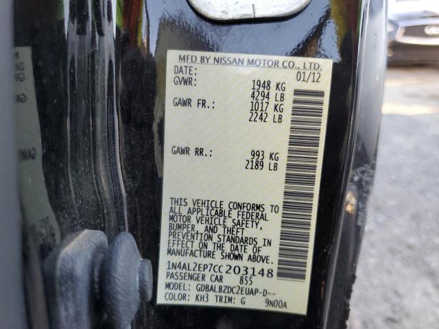 Photo 10 from auction – 2012 NISSAN ALTIMA S with VIN 1N4AL2EP7CC203148