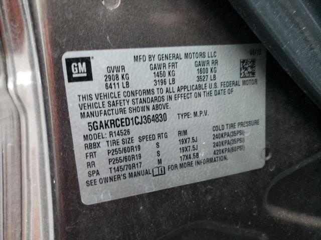 Photo 10 from auction – 2012 BUICK ENCLAVE with VIN 5GAKRCED1CJ364830
