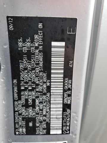 Photo 10 from auction – 2013 TOYOTA 4RUNNER SR with VIN JTEBU5JR9D5115546