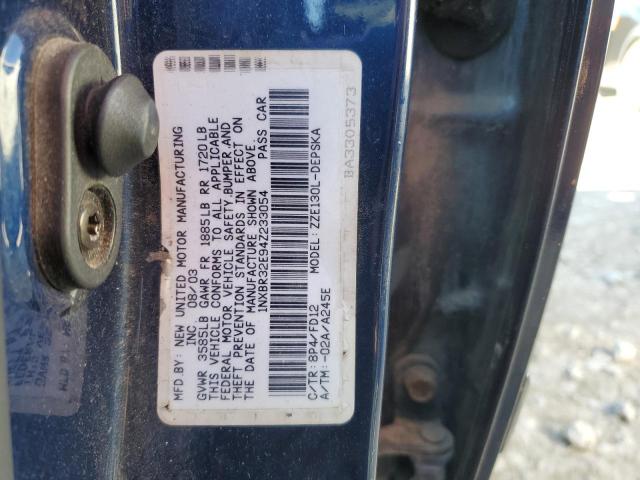 Photo 10 from auction – 2004 TOYOTA COROLLA CE with VIN 1NXBR32E94Z233054