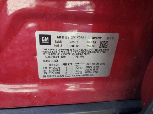 Photo 10 from auction – 2015 BUICK ENCORE CON with VIN KL4CJFSBXFB130564