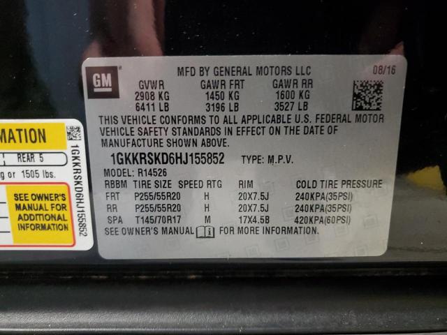 Photo 10 from auction – 2017 GMC ACADIA LIM with VIN 1GKKRSKD6HJ155852