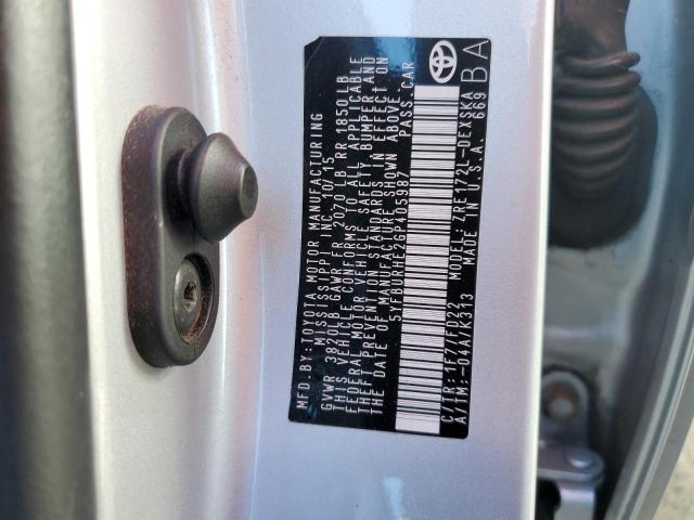 Photo 10 from auction – 2016 TOYOTA COROLLA L with VIN 5YFBURHE2GP405987