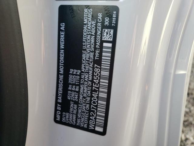 Photo 10 from auction – 2020 BMW M240XI with VIN WBA2J7C04L7E45587