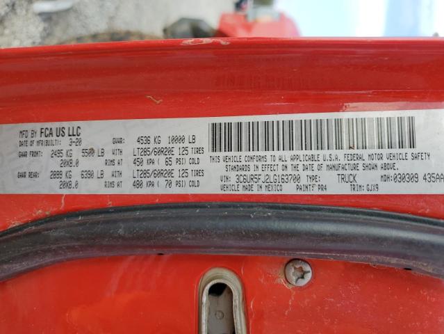 Photo 10 from auction – 2020 RAM 2500 LARAM with VIN 3C6UR5FJ2LG163700