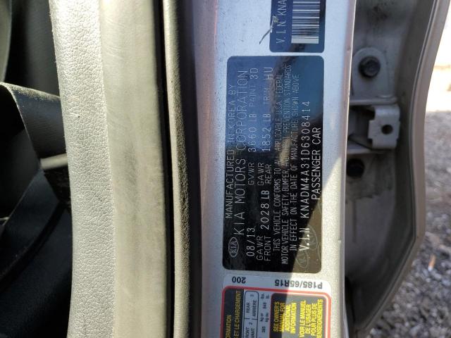 Photo 10 from auction – 2013 KIA RIO LX with VIN KNADM4A31D6308414
