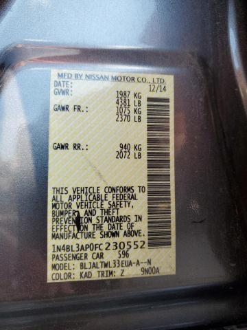 Photo 10 from auction – 2015 NISSAN ALTIMA 3.5 with VIN 1N4BL3AP0FC230552