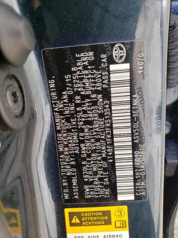 Photo 10 from auction – 2015 TOYOTA CAMRY LE with VIN 4T4BF1FK3FR513543