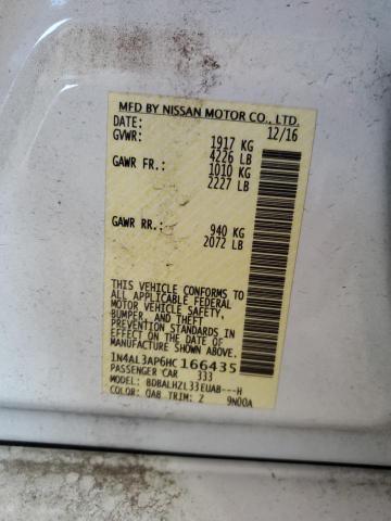 Photo 10 from auction – 2017 NISSAN ALTIMA with VIN 1N4AL3AP6HC166435