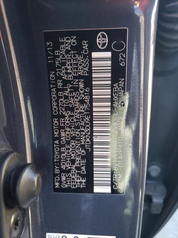 Photo 10 from auction – 2014 TOYOTA PRIUS with VIN JTDKN3DU9E1754816