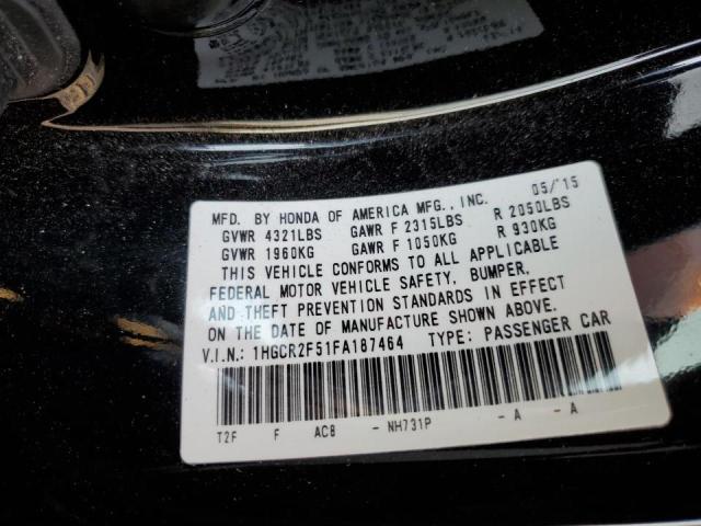 Photo 10 from auction – 2015 HONDA ACCORD SPO with VIN 1HGCR2F51FA187464