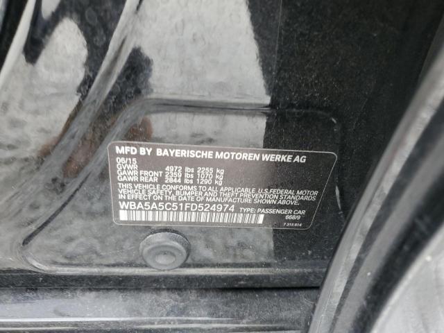 Photo 10 from auction – 2015 BMW 528 I with VIN WBA5A5C51FD524974