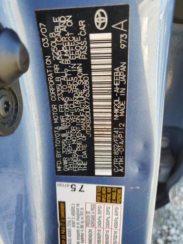 Photo 10 from auction – 2007 TOYOTA PRIUS with VIN JTDKB20UX77632801