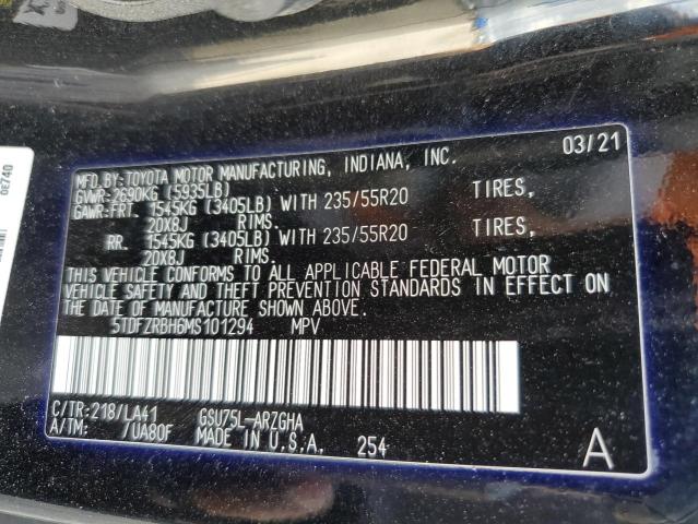 Zdjęcie 10 z aukcji – 2021 TOYOTA HIGHLANDER z VIN 5TDFZRBH6MS101294