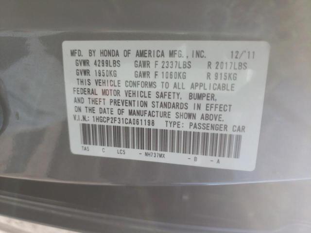 Photo 10 from auction – 2012 HONDA ACCORD LX with VIN 1HGCP2F31CA061198