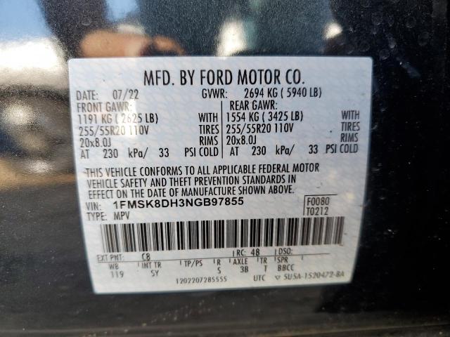 Photo 10 from auction – 2022 FORD EXPLORER X with VIN 1FMSK8DH3NGB97855