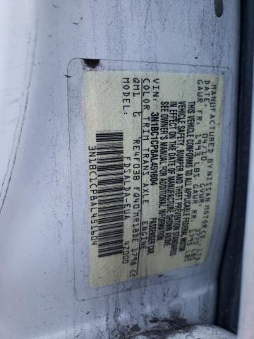 Photo 10 from auction – 2010 NISSAN VERSA AUTO with VIN 3N1BC1CP8AL451604