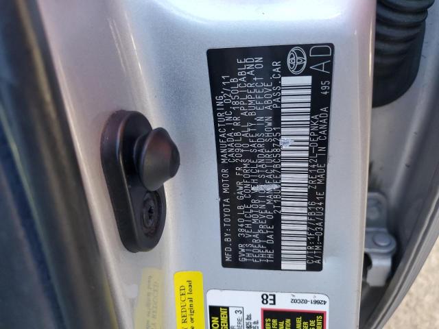 Photo 10 from auction – 2011 TOYOTA COROLLA BA with VIN 2T1BU4EE7BC587251
