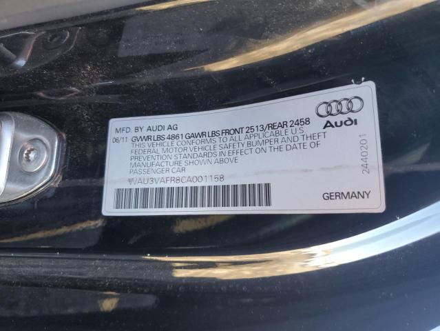 Photo 10 from auction – 2012 AUDI S5 PRESTIG with VIN WAU3VAFR8CA001158