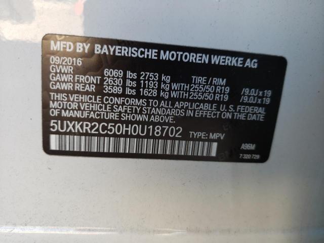 Photo 10 from auction – 2017 BMW X5 SDRIVE3 with VIN 5UXKR2C50H0U18702