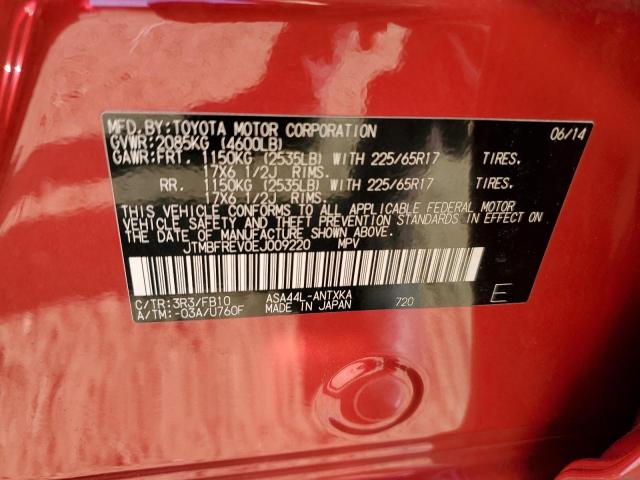 Photo 10 from auction – 2014 TOYOTA RAV4 LE with VIN JTMBFREV0EJ009220