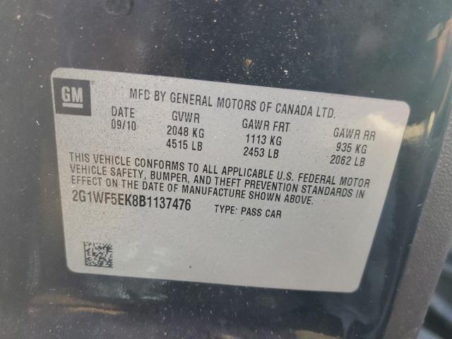 Photo 10 from auction – 2011 CHEVROLET IMPALA LS with VIN 2G1WF5EK8B1137476