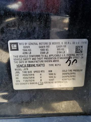 Photo 10 from auction – 2017 CHEVROLET TRAX 1LT with VIN 3GNCJLSBXHL164713