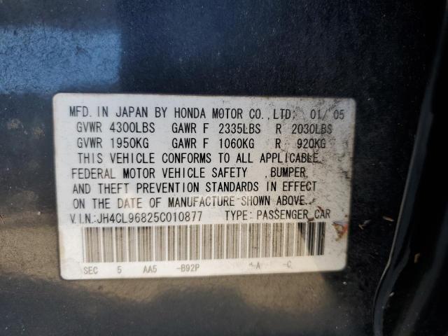 Photo 10 from auction – 2005 ACURA TSX with VIN JH4CL96825C010877