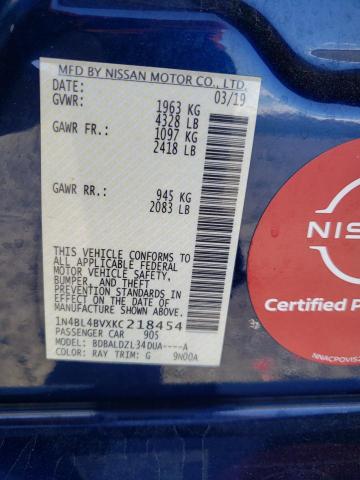 Photo 10 from auction – 2019 NISSAN ALTIMA S with VIN 1N4BL4BVXKC218454