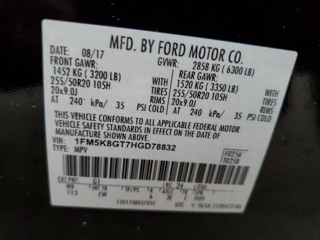 Photo 10 from auction – 2017 FORD EXPLORER S with VIN 1FM5K8GT7HGD78832
