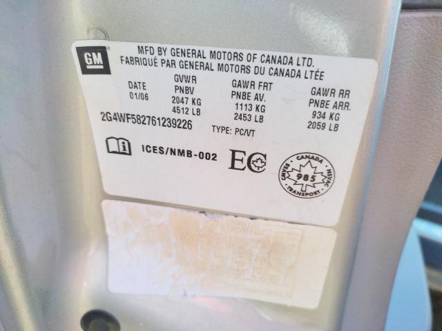 Photo 10 from auction – 2006 BUICK ALLURE CX with VIN 2G4WF582761239226