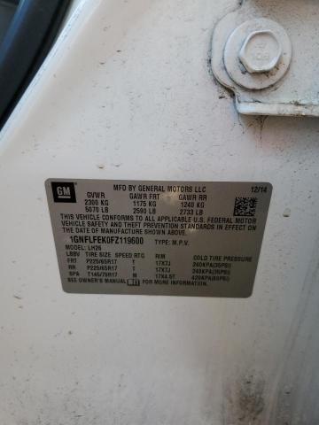 Photo 10 from auction – 2015 CHEVROLET EQUINOX LT with VIN 1GNFLFEK0FZ119600