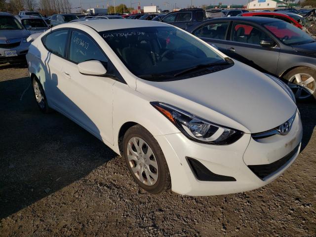 HYUNDAI ELANTRA SE 2016 with VIN 5NPDH4AE7GH777610 - Photo from auction