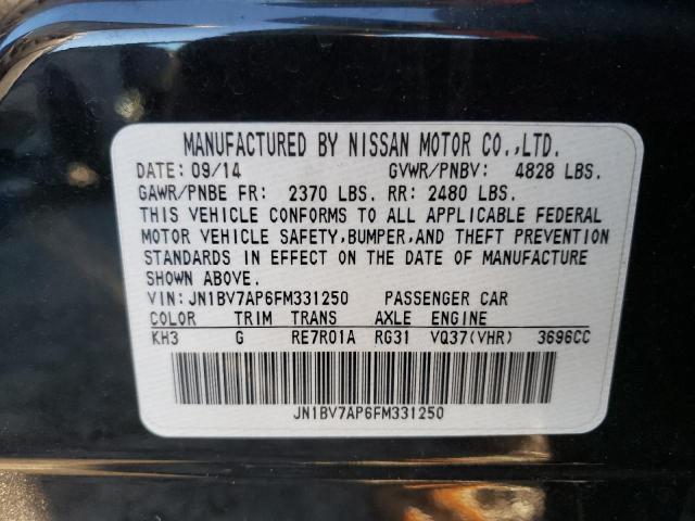 Photo 10 from auction – 2015 INFINITI Q50 BASE with VIN JN1BV7AP6FM331250