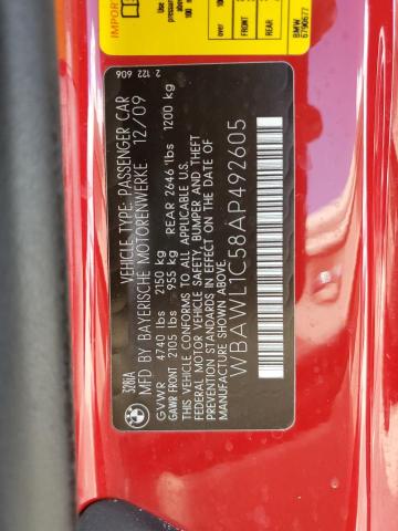 Photo 10 from auction – 2010 BMW 328 I with VIN WBAWL1C58AP492605