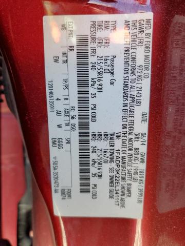 Photo 10 from auction – 2014 FORD FOCUS SE with VIN 1FADP3K22EL341117