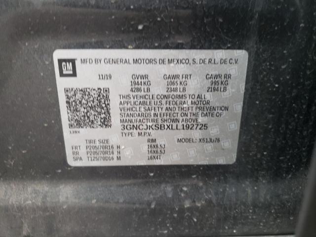 Photo 10 from auction – 2020 CHEVROLET TRAX LS with VIN 3GNCJKSBXLL192725