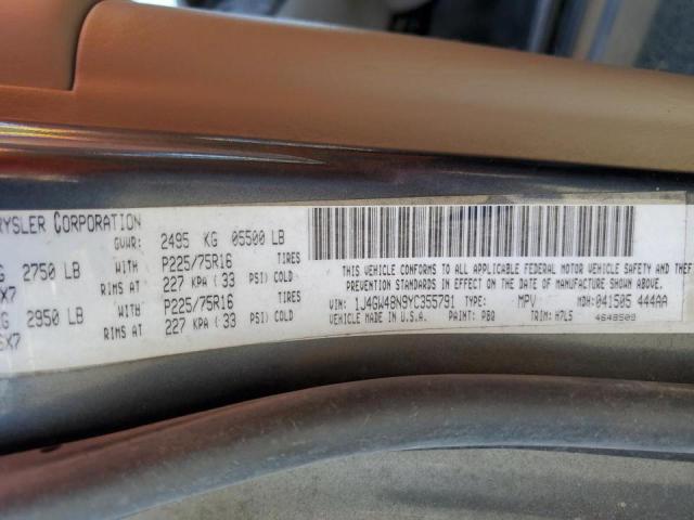 Photo 10 from auction – 2000 JEEP GRAND CHER with VIN 1J4GW48N9YC355791