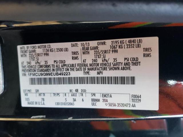 Photo 10 from auction – 2014 FORD ESCAPE SE with VIN 1FMCU9G99EUB49223
