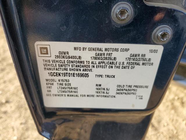 Photo 10 from auction – 2001 CHEVROLET SILVERADO with VIN 1GCEK19T01E169605