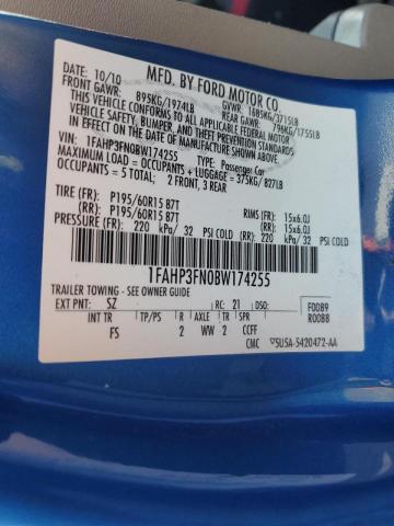 Photo 10 from auction – 2011 FORD FOCUS SE with VIN 1FAHP3FN0BW174255