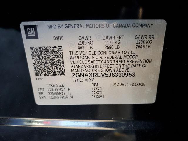 Photo 10 from auction – 2018 CHEVROLET EQUINOX LS with VIN 2GNAXREV5J6330953