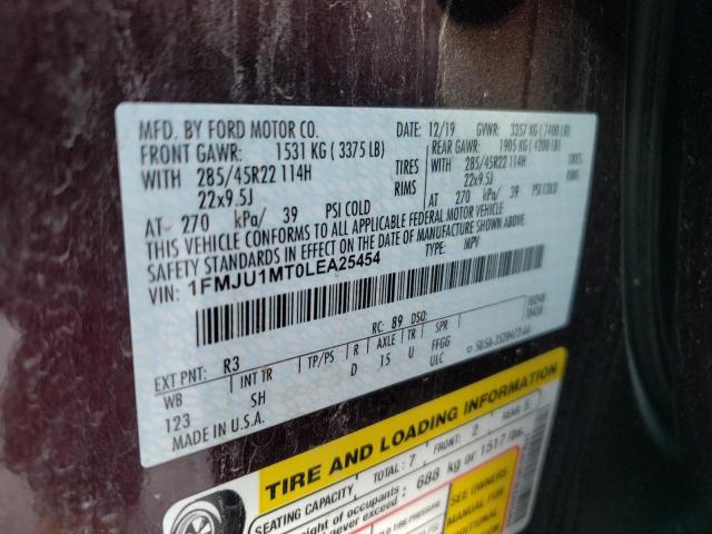 Photo 10 from auction – 2020 FORD EXPEDITION with VIN 1FMJU1MT0LEA25454